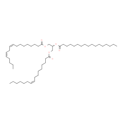 ChemSpider 2D Image | 2-(Heptadecanoyloxy)-3-[(9Z)-9-hexadecenoyloxy]propyl (9Z,12Z)-9,12-heptadecadienoate | C53H96O6