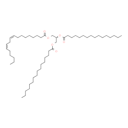 ChemSpider 2D Image | TG(16:0/16:0/18:2(9Z,12Z))[iso3] | C53H98O6