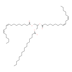 ChemSpider 2D Image | TG(16:0/18:2(9Z,12Z)/18:2(9Z,12Z))[iso3] | C55H98O6