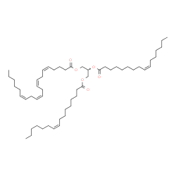 ChemSpider 2D Image | TG(16:1(9Z)/16:1(9Z)/20:4(5Z,8Z,11Z,14Z))[iso3] | C55H94O6