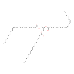 ChemSpider 2D Image | TG(16:0/18:2(9Z,12Z)/20:1(11Z))[iso6] | C57H104O6