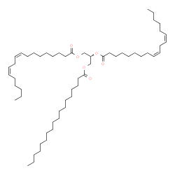 ChemSpider 2D Image | TG(18:0/18:2(9Z,12Z)/18:2(9Z,12Z))[iso3] | C57H102O6