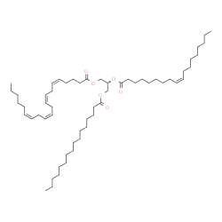 ChemSpider 2D Image | TG(16:0/18:1(9Z)/20:4(5Z,8Z,11Z,14Z))[iso6] | C57H100O6