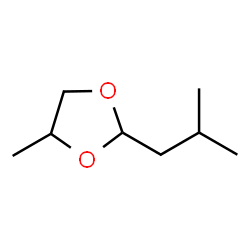 ChemSpider 2D Image | 2-Isobutyl-4-methyl-1,3-dioxolane | C8H16O2