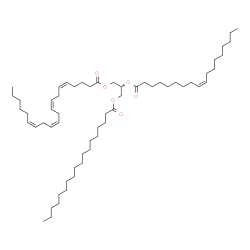ChemSpider 2D Image | TG(18:0/18:1(9Z)/20:4(5Z,8Z,11Z,14Z))[iso6] | C59H104O6