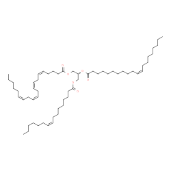 ChemSpider 2D Image | TG(16:1(9Z)/20:1(11Z)/20:4(5Z,8Z,11Z,14Z))[iso6] | C59H102O6