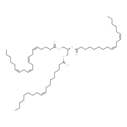 ChemSpider 2D Image | TG(18:1(9Z)/18:2(9Z,12Z)/20:4(5Z,8Z,11Z,14Z))[iso6] | C59H100O6