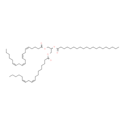 ChemSpider 2D Image | TG(18:2(9Z,12Z)/20:0/20:4(5Z,8Z,11Z,14Z))[iso6] | C61H106O6