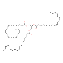 ChemSpider 2D Image | (2R)-2,3-Bis[(9Z,12Z,15Z)-9,12,15-octadecatrienoyloxy]propyl (7Z,10Z,13Z,16Z,19Z)-7,10,13,16,19-docosapentaenoate | C61H96O6