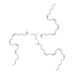 ChemSpider 2D Image | TG(20:4(5Z,8Z,11Z,14Z)/20:4(5Z,8Z,11Z,14Z)/20:4(5Z,8Z,11Z,14Z)) | C63H98O6