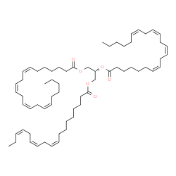 ChemSpider 2D Image | (2R)-3-[(9Z,12Z,15Z)-9,12,15-Octadecatrienoyloxy]-1,2-propanediyl (7Z,10Z,13Z,16Z,7'Z,10'Z,13'Z,16'Z)bis(-7,10,13,16-docosatetraenoate) | C65H104O6