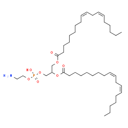 ChemSpider 2D Image | 1,2-DILINOLEOYL-SN-GLYCERO-3-PHOSPHATIDYLETHANOLAMINE | C41H74NO8P
