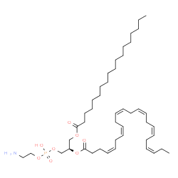 ChemSpider 2D Image | 1-octadecanoyl-2-(4Z,7Z,10Z,13Z,16Z,19Z-docosahexaenoyl)-sn-glycero-3-phosphoethanolamine | C45H78NO8P