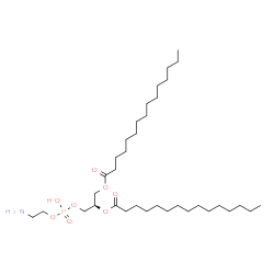 ChemSpider 2D Image | (2R)-3-{[(2-Aminoethoxy)(hydroxy)phosphoryl]oxy}-2-(pentadecanoyloxy)propyl pentadecanoate | C35H70NO8P