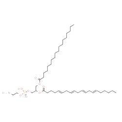 ChemSpider 2D Image | 27-Amino-24-hydroxy-24-oxido-18-oxo-19,23,25-trioxa-24lambda~5~-phosphaheptacosan-21-yl (5E,8E,11E,14E)-5,8,11,14-icosatetraenoate | C43H78NO8P