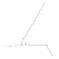 ChemSpider 2D Image | (2R)-3-{[(2-Aminoethoxy)(hydroxy)phosphoryl]oxy}-2-[(11Z)-11-octadecenoyloxy]propyl docosanoate | C45H88NO8P