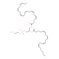 ChemSpider 2D Image | 3-{[(2-Aminoethoxy)(hydroxy)phosphoryl]oxy}-2-[(5Z,8Z,11Z,14Z)-5,8,11,14-icosatetraenoyloxy]propyl (4Z,7Z,10Z,13Z,16Z,19Z)-4,7,10,13,16,19-docosahexaenoate | C47H74NO8P