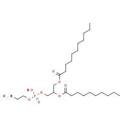 ChemSpider 2D Image | 3-{[(2-Aminoethoxy)(hydroxy)phosphoryl]oxy}-2-(decanoyloxy)propyl undecanoate | C26H52NO8P