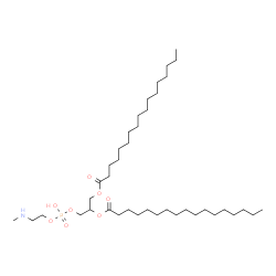 ChemSpider 2D Image | 9-(Heptadecanoyloxy)-6-hydroxy-6-oxido-5,7-dioxa-2-aza-6lambda~5~-phosphadecan-10-yl heptadecanoate | C40H80NO8P