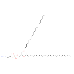 ChemSpider 2D Image | 27-Amino-24-hydroxy-24-oxido-19,23,25-trioxa-24lambda~5~-phosphaheptacosan-21-yl icosanoate | C43H88NO7P