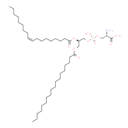 ChemSpider 2D Image | 1-stearoyl-2-oleoyl-sn-glycero-3-phosphoserine | C42H80NO10P