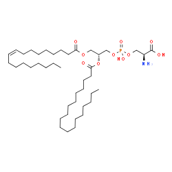 ChemSpider 2D Image | 1-oleoyl-2-stearoyl-sn-glycero-3-phospho-L-serine | C42H80NO10P