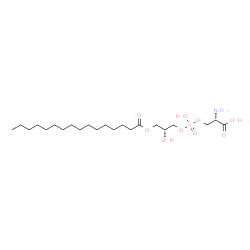 ChemSpider 2D Image | O-{Hydroxy[(2R)-2-hydroxy-3-(palmitoyloxy)propoxy]phosphoryl}-L-serine | C22H44NO9P