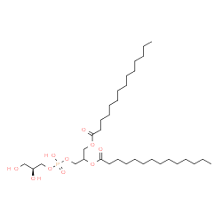ChemSpider 2D Image | 3-({[(2S)-2,3-Dihydroxypropoxy](hydroxy)phosphoryl}oxy)-2-(tetradecanoyloxy)propyl myristate | C34H67O10P