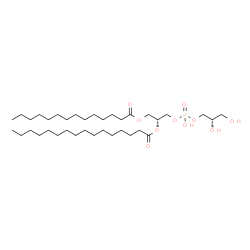 ChemSpider 2D Image | 2-hexadecanoyl-1-tetradecanoyl-sn-glycero-3-phospho-(1'-sn-glycerol) | C36H71O10P