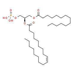 ChemSpider 2D Image | 1-myristoyl-2-oleoyl-sn-glycero-3-phosphate | C35H67O8P
