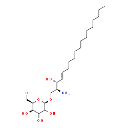 ChemSpider 2D Image | (2S,3R,4E)-2-Amino-3-hydroxy-4-octadecen-1-yl beta-D-threo-hexopyranoside | C24H47NO7