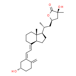 ChemSpider 2D Image | (3S,5Z,7E,23R,25S)-3,25-Dihydroxy-23,26-epoxy-9,10-secocholesta-5,7,10-trien-26-one | C27H40O4