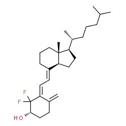 ChemSpider 2D Image | (3S,5E,7E)-4,4-Difluoro-9,10-secocholesta-5,7,10-trien-3-ol | C27H42F2O