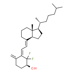 ChemSpider 2D Image | (3S,5Z,7E)-4,4-Difluoro-9,10-secocholesta-5,7,10-trien-3-ol | C27H42F2O