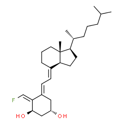 ChemSpider 2D Image | (1R,3S,5E,7E,10Z)-19-Fluoro-9,10-secocholesta-5,7,10-triene-1,3-diol | C27H43FO2