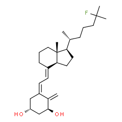 ChemSpider 2D Image | (1S,3R,5Z,7E)-25-Fluoro-9,10-secocholesta-5,7,10-triene-1,3-diol | C27H43FO2