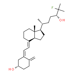 ChemSpider 2D Image | (3S,5Z,7E,24R)-25-Fluoro-9,10-secocholesta-5,7,10-triene-3,24-diol | C27H43FO2