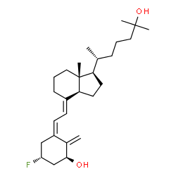 ChemSpider 2D Image | (1S,3R,5Z,7E)-3-Fluoro-9,10-secocholesta-5,7,10-triene-1,25-diol | C27H43FO2
