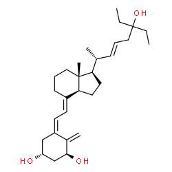 ChemSpider 2D Image | (1R,3S,5Z)-5-[(2E)-2-{(1R,3aS,7aR)-1-[(2R,3E)-6-Ethyl-6-hydroxy-3-octen-2-yl]-7a-methyloctahydro-4H-inden-4-ylidene}ethylidene]-4-methylene-1,3-cyclohexanediol | C29H46O3