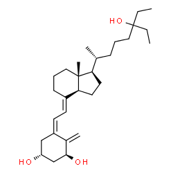 ChemSpider 2D Image | 26,27-Dinor-9,10-secocholesta-5,7,10(19)-triene-1,3,25-triol, 25,25-diethyl-, (1alpha,3beta,5Z,7E)- | C29H48O3