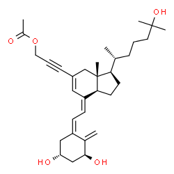 ChemSpider 2D Image | 3-[(1S,3R,5Z,7E)-1,3,25-Trihydroxy-9,10-secocholesta-5,7,9,10-tetraen-11-yl]-2-propyn-1-yl acetate | C32H46O5
