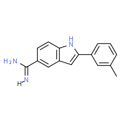 ChemSpider 2D Image | 2-(3-Methylphenyl)-1H-indole-5-carboximidamide | C16H15N3