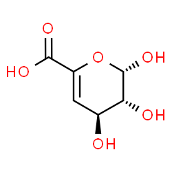 ChemSpider 2D Image | 4-Deoxy-beta-L-threo-hex-4-enopyranuronic acid | C6H8O6