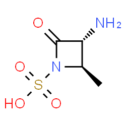 ChemSpider 2D Image | (2R,3R)-3-Amino-2-methyl-4-oxo-1-azetidinesulfonic acid | C4H8N2O4S