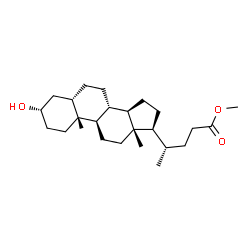 ChemSpider 2D Image | Methyl (3beta,5alpha,8alpha,9beta,10alpha,13alpha,14beta,17alpha,20S)-3-hydroxycholan-24-oate | C25H42O3
