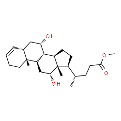 ChemSpider 2D Image | Methyl (5alpha,7beta,8alpha,9beta,10alpha,12beta,13alpha,14beta,17alpha,20S)-7,12-dihydroxychol-3-en-24-oate | C25H40O4