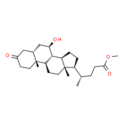 ChemSpider 2D Image | Methyl (5alpha,7alpha,8alpha,9beta,10alpha,13alpha,14beta,17alpha,20S)-7-hydroxy-3-oxocholan-24-oate | C25H40O4