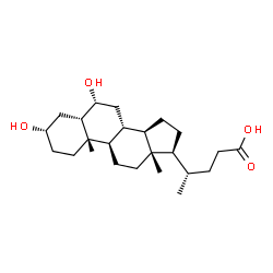 ChemSpider 2D Image | (3beta,5alpha,6beta,8alpha,9beta,10alpha,13alpha,14beta,17alpha,20S)-3,6-Dihydroxycholan-24-oic acid | C24H40O4