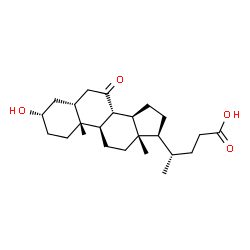 ChemSpider 2D Image | (3beta,5alpha,8alpha,9beta,10alpha,13alpha,14beta,17alpha,20S)-3-Hydroxy-7-oxocholan-24-oic acid | C24H38O4