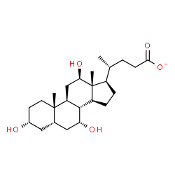 ChemSpider 2D Image | 3alpha,7alpha,12beta-trihydroxy-5beta-cholanate | C24H39O5